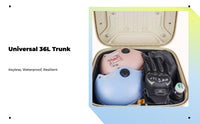 Large lockable motorcycle trunk