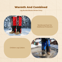 Kids fleece gaiters for winter