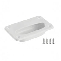 PP Plastic Flush Deck Latch Four Mounting Holes Flush-Mounted Pull Handle Rounded Grip Recessed Pull Latch Easy Install for Boats