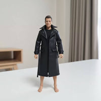 1/12 Scale Leather Coat Biker Design 1/12 Scale Overcoat Coat Female Figure Jacket Long-Lasting Material Doll Leather Overcoat