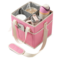 Large Capacity Four-Compartment Insulated Cooler Bag, Reusable, Portable, Shoulder Bag