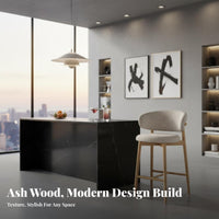 High Stool with Backrest Italian design Bar Chair Modern Minimalist Design Anti-Slip Base for Interior Designers, Restaurant