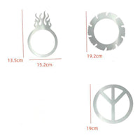 4 Pieces Bass Drum Hole Sticker Decorative Music Gear Lightweight for Drummers