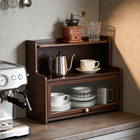 3-Tier Bamboo Cup Rack for Tabletop, Tea Cups, Coffee Mugs, and Kitchen Utensils
