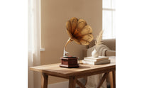 Phonograph Ornament with Golden trumpets Decorative Gramophone with Speaker Classic Player for Photo Props, Office Desk
