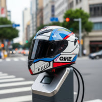 Aerodynamic Complete Headgear | Glossy with Clear visor, for Daily Commuting