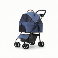 Pet Stroller with Rain Cover Portable Pet Stroller with Weather Cover Foldable