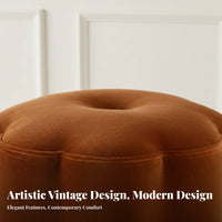 Round Vanity Stool Vintage design Upholstered Seat padded seat for Homeowners