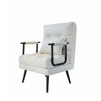 Shut Ice Rest Lounger Foldable Pull-Extendable Chair Bed 2-in-1 Design Adjustable Backrest for Students, Adults, Guest Room
