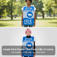 Bright Milk Carton Costume | Oversized Boxy Design, Milk Carton Box Costume, for Halloween