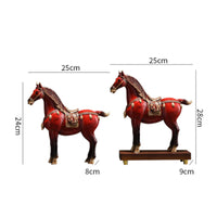 Auspicious Horse Sculpture Good Luck Gift Chinese Design Horse Ornament