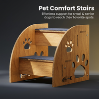 Pet Small Dogs, 40cm Height Dog Steps for Sofa Access, Density Board Construction, Non-Slip Carpeted - Image 2