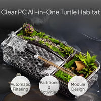Acrylic Turtle Habitat with Purifier and Rainfall Filtration
