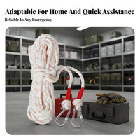 Steel Core Rope High Tensile Strength Fire Evacuation Rope Low Elongation for Firefighters, Evacuation Workers