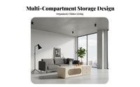 Minimalist Design Matching TV Stand and Coffee Table Set Floor-Standing Matching Living Room Furniture Set cord Management Household Furnishings Rounded Corners for Bedroom