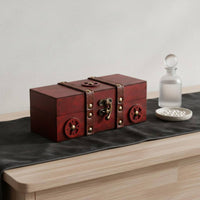 Vintage Wooden Storage Box Multipurpose Retro Trinket Box Great Gift Idea Decorative Storage Chest for Collectors, Photographers