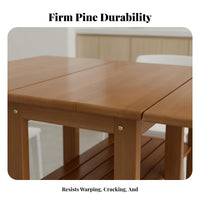 Expandable Gateleg Console Seats 4 to 6 People Transformable Console Table Foldable Design Space-Saving for Living Room