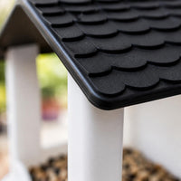 House-Shaped Bird Feeder Shingle Roof Wall Feeder Accessible Feeding Area