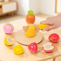 Wooden Pretend Play Food Toy Set for Kids - Seafood Cutting Toy