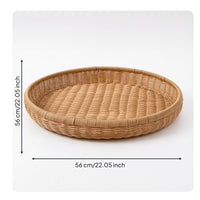 Woven Tray Sturdy Rattan Tray Decorative for Kitchen
