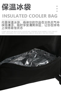 HOW TRUE ZH-A021 Aluminum Alloy Folding Golf Cart with Water Bottle Holder and Cooler Bag