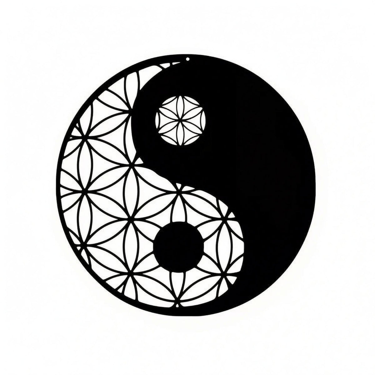 Yin Yang Metal Wall Decor 3D Effect Yin-Yang Wall Decoration Easy to Hang for Office