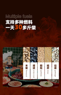 楚炎新品铸铁胆气化炉农村家用室内无烟取暖烤火炉子取暖柴火柴煤
