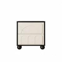 Cream design doubletier cumulusShaped Nightstand Modern Minimalist 2-Tier Accent Table Doubletier Storage Household Furniture Creative Design for Homeowners, Young Adults, Students, Beside Bed, Small Spaces, Apartment, Living Room