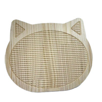木质猫抓板简约风日式猫咪玩具实木剑麻不掉屑磨爪板宠物猫咪用品