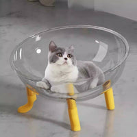 Cat Space Capsule Bed Cooling Transparent Cat Bed Scratch Resistant for Kittens