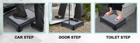Anti-Slip Outdoor Step Stool with Coconut Mat, Stackable, PP Material