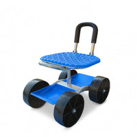 Garden Work Seat with Wheels Folding Rolling Garden Stool with Wheels Space-Saving for Weeding, Planting
