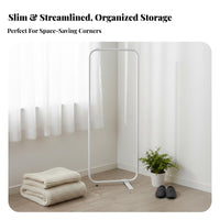Single-Rod Clothes Rail Easy Assembly Clothing Rack Portable for Renters, Adults
