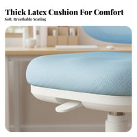 Support Adjustable Student Chair Easy to Clean Adjustable Kids Desk Chair Locking Casters Footrest for Primary School Students, Children, Teenagers, Studying, Home, Bedroom