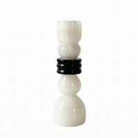 Stone Candle Holder Statement Tabletop Decor Piece Minimalist Decor for Entryway Console, Display Shelf