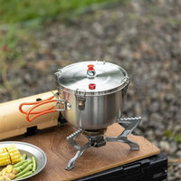 Micro Pressure Cooker Locking Lid Outdoor Cookware Stovetop Safe