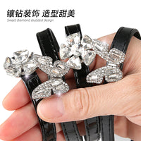 Women's Butterfly and Flower Shoe Straps for High Heels, Sandals, Anti-Slip, No Installation, Fixed One-Strap