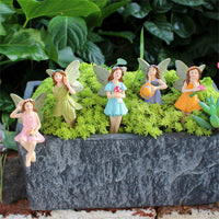 Flower Fairy Set 5 Resin Garden Ornament Set