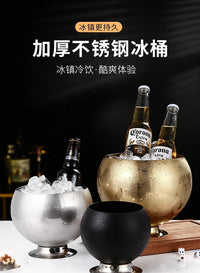 网红不锈钢冰桶酒吧KTV台面冰块桶香槟啤酒红酒店用品小食桶商用