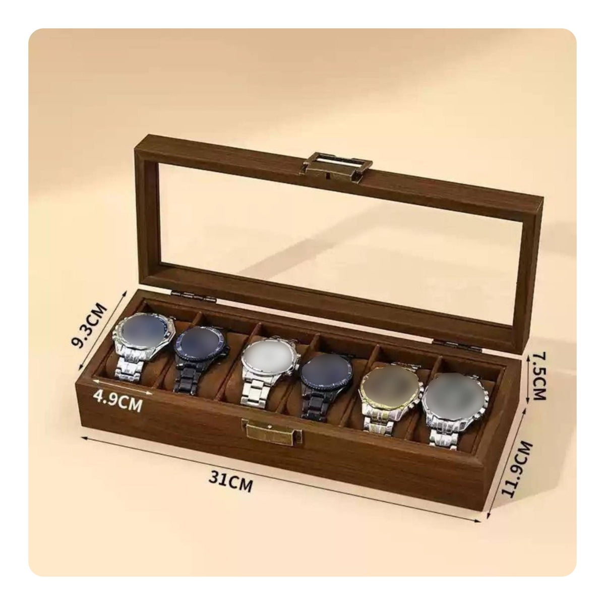 Watch Box Large Capacity Home Organizer Solid Wood