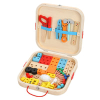 Wooden Toy Tool Set Colorful Wooden Educational Children Construction Set for Preschoolers