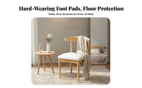 Nordic Design Dining Chair Sturdy Steel Frame Wood-Look Metal Chair for Students