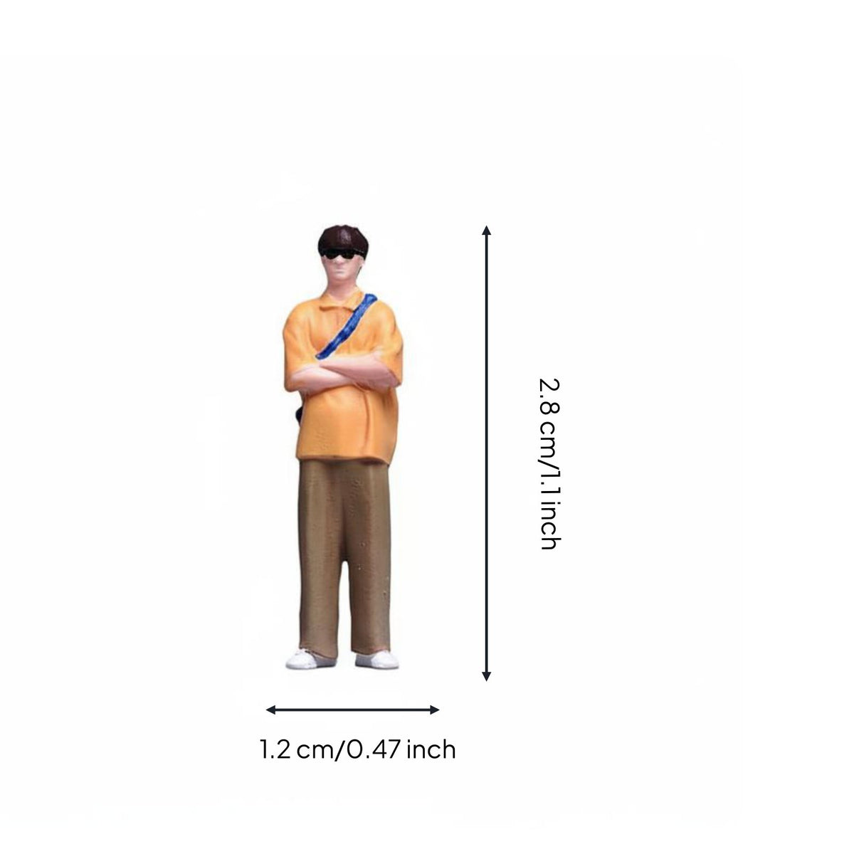 1/64 Scale Male Figure People Figure Realistic Details Hand-Painted Miniature Person for Hobbyists, Dioramas, Sand Tables