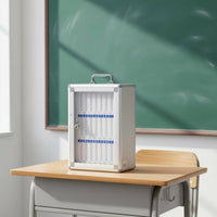 Lockable Phone Storage Box Heavy-Duty Lockable Phone Cabinet Freestanding