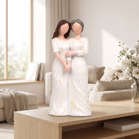 Faceless Female Figurine with Gold Accents Elegant Tabletop Figurine Modern Resin Sculpture Abstract for Women, Collectors, Shelf, Desk, Bedroom