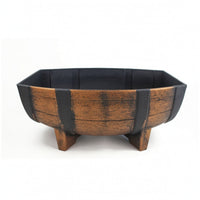 Imitation Vintage Barrel Planter Waterproof Barrel Planter Container for Patio, Garden