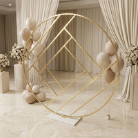 Round Metal Backdrop Frame Multi-Purpose Floor Standing Backdrop Stand Sturdy