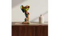 Parrot Statue Realistic Features Resin Avian Decoration Lively Hues for Entryway