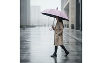Windproof Umbrella with Hook Handle Manual Open 8-Rib Umbrella Lightweight Slim for Commuters, Students, Rainy Days, Commute, Travel