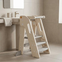 Foldable Learning Stool Stability Pads Children's Learning Stool Easy Assembly Kids Furniture for Washroom